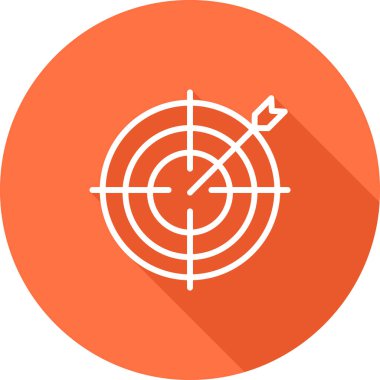 Trendy düz stil hedef simgesini