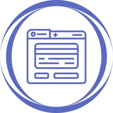 tarayıcı web simgesi, basit vektör illüstrasyonu