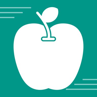 Modern elma simgesinin vektör illüstrasyonu