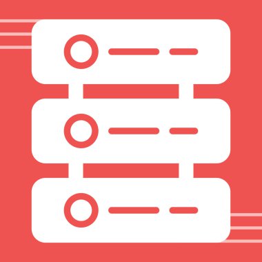 veritabanı simgesi. düz tasarım biçim vektör çizimi.