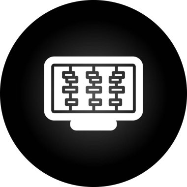 veri merkezi simgesi, vektör basit tasarımı