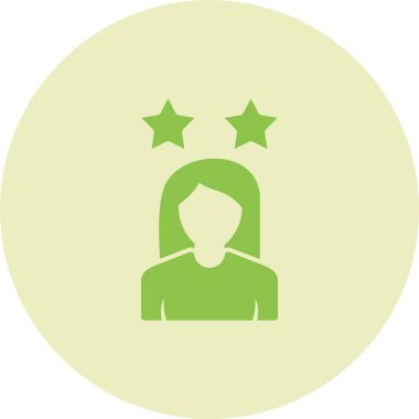 Kadın avatar. Basit tasarım.