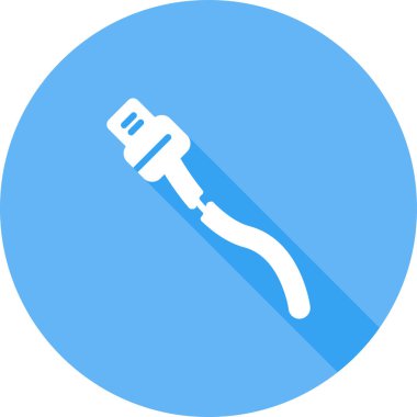 Saç kurutma makinesi. Web simgesi basit illüstrasyon