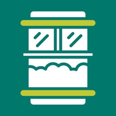 yiyecek ve içecek renkli vektör simgesi.