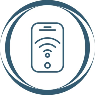 kablosuz telefon yuvarlanmış simgesi