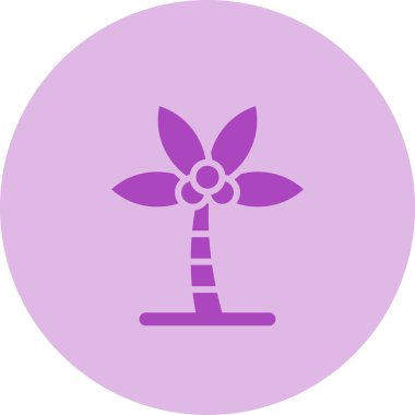 Çiçek simgesinin vektör illüstrasyonu