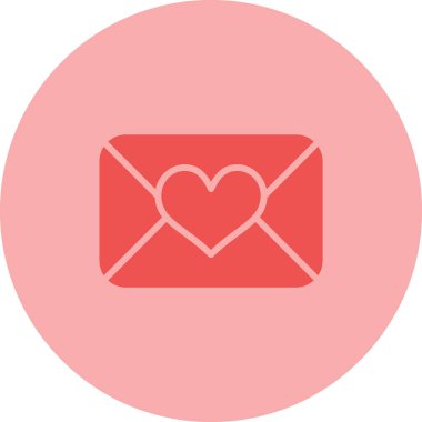 Kalp simgesi olan zarf