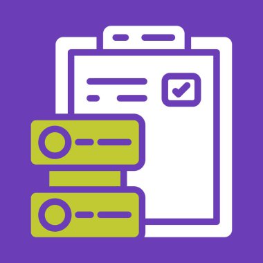 Kontrol listesi simgesi vektör illüstrasyonu