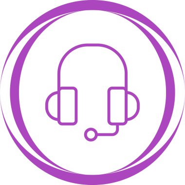 Kulaklık. Web simgesi basit illüstrasyon