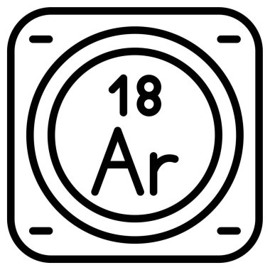 Kimyasal element simgesi. Beyaz arkaplanda izole edilmiş web tasarımı için kimyasal vektör simgesi