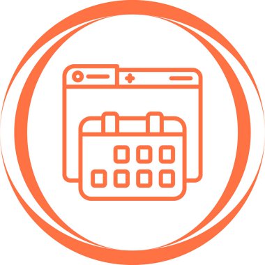 vektör Takvimi Simgesi illüstrasyonu