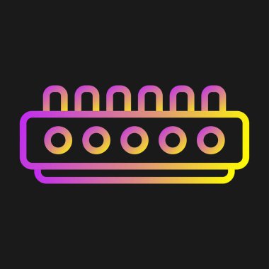 renk neon vektör simgesi