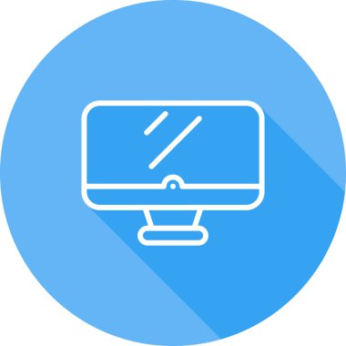 Masaüstü Bilgisayar Web simgesi vektör çizimi