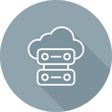 Bulut hesaplama izole edilmiş vektör simgesi kolayca düzenleyebilir ya da değiştirebilir