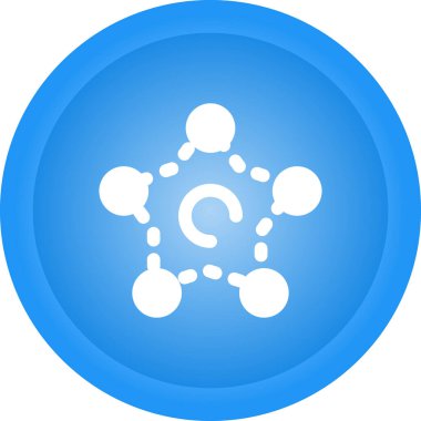 Molekül simgesi. Web için basit molekül vektör simgeleri çizimi