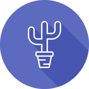 Kaktüs simgesi vektör illüstrasyonu