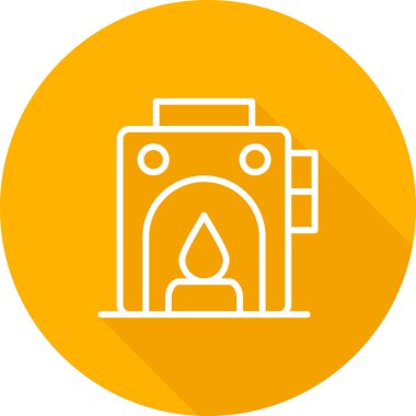 Benzin istasyonu. Basit resimleme