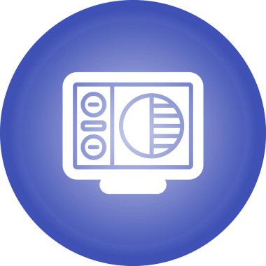 Masaüstü Bilgisayar Web simgesi vektör çizimi