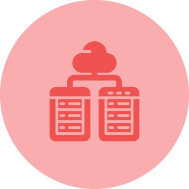 Bulut hesaplama. Web simgesi vektör illüstrasyonu