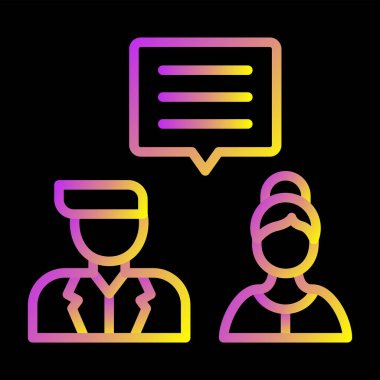 Baloncuktaki bir kadın ve erkeğin vektör çizimi