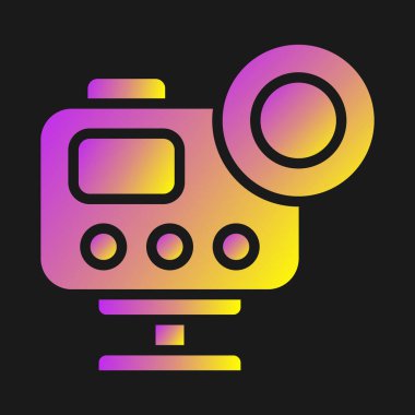 video kamera ikonu vektör illüstrasyonu