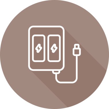 Batarya Şarj Simgesi, vektör illüstrasyonu