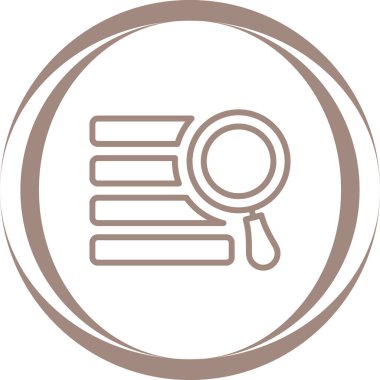 Arama vektör satırı simgesi