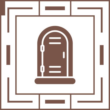 kapı simgesi vektör illüstrasyonu