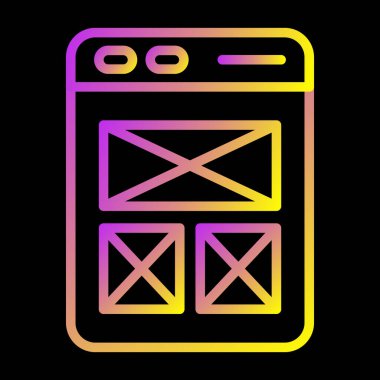 tarayıcı pencere simgesi vektör illüstrasyonu