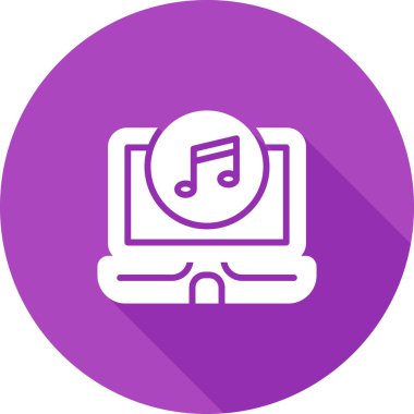 Müzik. Web simgesi basit illüstrasyon