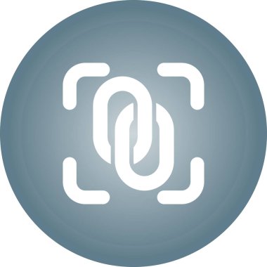 Mavi ve beyaz bir ikonun vektör illüstrasyonu