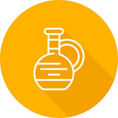 Kimya şişesi simgesi, vektör illüstrasyonu