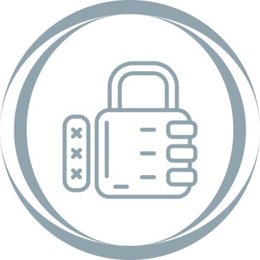 asma kilit web simge vektör çizim