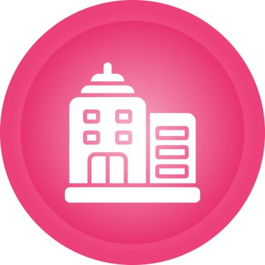 Otelde. Web simgesi basit illüstrasyon