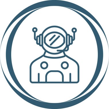 Modern robot simgesinin vektör çizimi