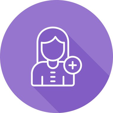 Hemşire simgesinin vektör illüstrasyonu