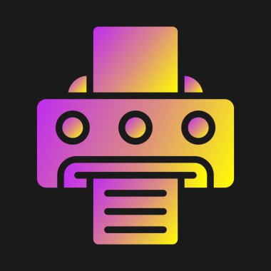 Gradyan çizgi simgesine sahip robot