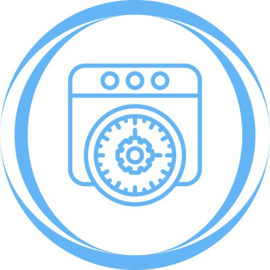 çamaşır makinesi simgesi. taslak vektör illüstrasyonu, çamaşır makinesi