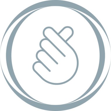 Bir el simgesinin vektör illüstrasyonu