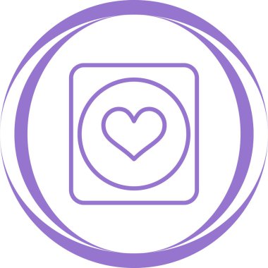 Benzersiz aşk vektör çizgisi simgesi