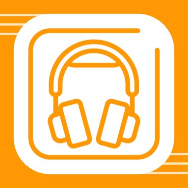 kulaklık simgesi çizimi, vektör 