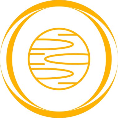 Dairesel bir simgenin vektör illüstrasyonu