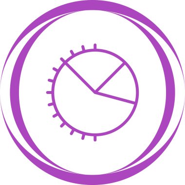 Pasta grafik vektör simgesi. biçim düz yuvarlak sembol, mor renk, yuvarlak açılar, beyaz arkaplan.