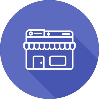 Bina. Web simgesi basit illüstrasyon