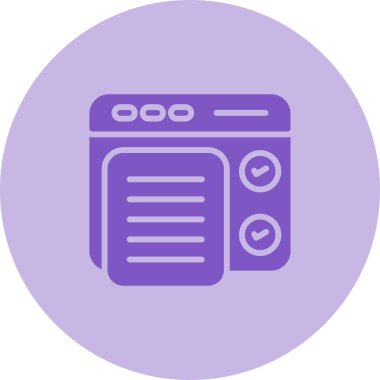 Tarayıcı. Web simgesi basit illüstrasyon