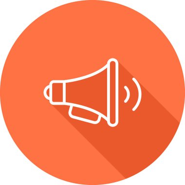 Konuşmacı. Web simgesi basit illüstrasyon