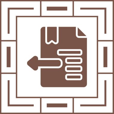 Belge. Web simgesi basit illüstrasyon