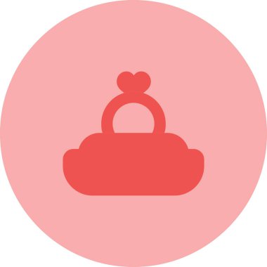 Kırmızı bir noel topu simgesinin vektör çizimi