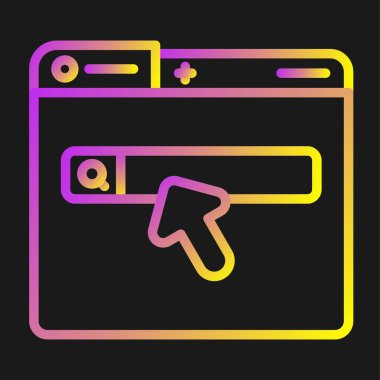 tarayıcı pencere gradyan vektör simgesi tasarımı