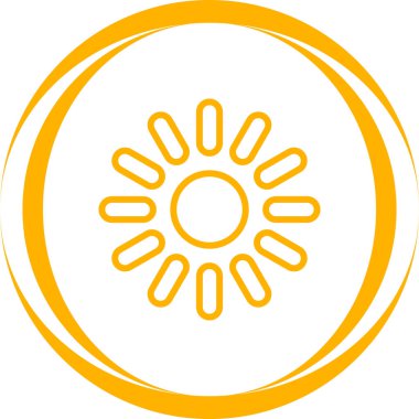 Güneş. Web simgesi basit illüstrasyon